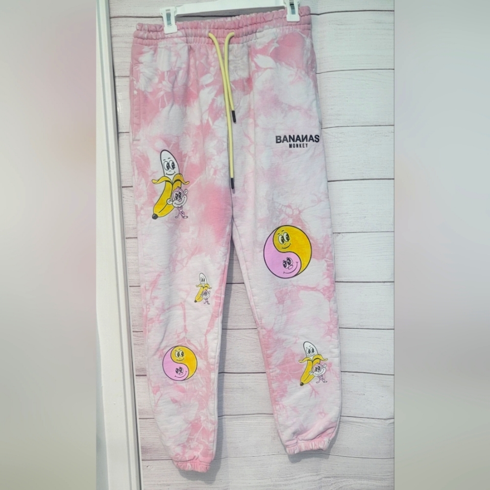Banana Republic Pink Tie-Dye Joggers